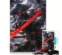 Puzzle da 1000 pezzi "Samurai con spada fiammeggiante" per adulti, ideale come regalo, per sviluppare la logica e la capacità di completare il puzzle con calma e precisione (50x75cm)