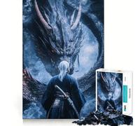 Puzzle da 1000 pezzi Samurai contro Drago per ragazzi, gioco di intelletto, divertimento in famiglia, taglio di qualità, (38x26cm)