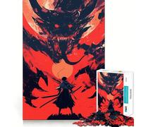 Puzzle da 1000 pezzi "Samurai contro Drago" per ragazzi, gioco mentale per momenti di relax, taglio di alta qualità, regalo artistico (50x75cm)