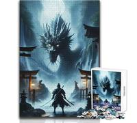 Puzzle da 1000 pezzi Samurai contro Drago Rilassante Attività per il tempo libero Taglio di precisione Bordo liscio Giocattolo da gioco Dimensioni 50x75cm