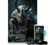 Puzzle da 1000 pezzi "Samurai contro la bestia corazzata" per adolescenti: migliora la memoria, favorisce il rilassamento mentale, ha bordi netti ed è un regalo creativo (38x26cm)