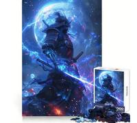 Puzzle da 1000 pezzi "Samurai Furia Blu" per adolescenti, stimola la memoria, ideale per il tempo libero a casa, per assemblare immagini e creare un regalo perfetto (38x52cm)