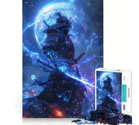 Puzzle da 1000 pezzi "Samurai Furia Blu" per adolescenti, stimola la memoria, ideale per il tempo libero a casa, per assemblare immagini e creare un regalo perfetto (38x52cm)