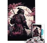 Puzzle da 1000 pezzi - Samurai giapponesi e ciliegi in fiore Difficile e stimolante ma divertente e umoristico Gioco impossibile per ragazzi dai 14 anni in su (38x26cm)