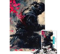 Puzzle da 1000 pezzi Samurai in contemplazione tra fiori di ciliegio ideale per compleanni Natale e come gioco divertente e umoristico per tutta la famiglia dai 14 anni in su (50x75cm)
