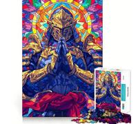 Puzzle da 1000 pezzi "Samurai in preghiera" per adolescenti, rompicapo, attività per la casa, taglio di alta qualità, articolo regalo di Babbo Natale 38x52cm