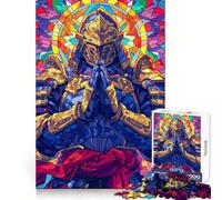 Puzzle da 1000 pezzi "Samurai in preghiera" per adolescenti, rompicapo, attività per la casa, taglio di alta qualità, articolo regalo di Babbo Natale 38x52cm