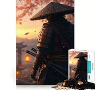 Puzzle da 1000 pezzi Samurai in un paesaggio autunnale per ragazzi, gioco di logica e abilità, rilassante e divertente, con tagli precisi, (50x75cm)