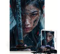 Puzzle da 1000 pezzi Samurai inzuppato dalla pioggia per adolescenti, gioco intelligente per interni, taglio preciso, (38x26cm)