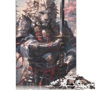 Puzzle da 1000 pezzi Samurai Leone Guerriero per adulti Puzzle per il tempo in famiglia Sfida mentale 1000 pezzi (75x50 cm)