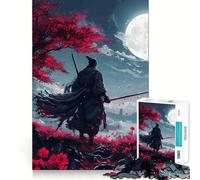 Puzzle da 1000 pezzi Samurai Moon Teenagers, gioco di logica, divertimento in casa, bordo premium, regalo memorabile (50x75cm)
