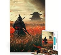 Puzzle da 1000 pezzi Samurai nel campo per adolescenti, giocattolo antistress, taglio di alta qualità, (50x75cm)