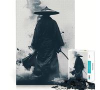 Puzzle da 1000 pezzi "Samurai nel fumo" per ragazzi, ideale per migliorare la memoria, per un divertimento rilassante e per ottenere risultati precisi Regalo elegante (50x75cm)