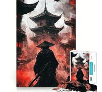 Puzzle da 1000 pezzi Samurai nella città rossa per adolescenti, giocattolo antistress, taglio di alta qualità, (50x75cm)