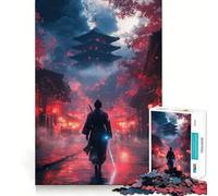 Puzzle da 1000 pezzi "Samurai nella Città Rossa" per adulti, gioco di logica, svago, bordi netti, oggetto da collezione (38x26cm)
