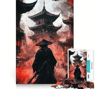 Puzzle da 1000 pezzi "Samurai nella città rossa" per adulti, ideale per rafforzare la memoria, alleviare lo stress e creare un'atmosfera piacevole Perfetto per un compleanno a sorpresa (38x26cm)
