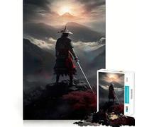 Puzzle da 1000 pezzi "Samurai nella nebbia serale" per adulti, gioco stimolante per la mente, rilassante e divertente, con tagli precisi, ideale come regalo di Natale (38x26cm)