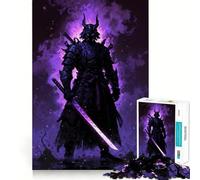 Puzzle da 1000 pezzi "Samurai nella nebbia viola" per adolescenti, gioco di intelletto, relax mentale, taglio di qualità, regalo per le vacanze (38x52cm)