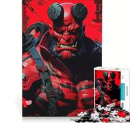 Puzzle da 1000 pezzi Samurai Ninja Inferno Demone gioco rompicapo rilassante per stimolare la mente ideale come regalo per tutta la famiglia 38x26cm