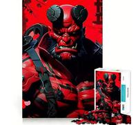 Puzzle da 1000 pezzi Samurai Ninja Inferno Demone per adulti e ragazzi Ricorda, costruisci lentamente, divertiti, ritaglio preciso, opera d'arte da collezione (38x52cm)