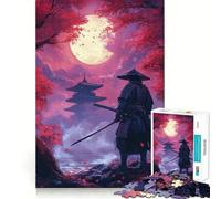 Puzzle da 1000 pezzi "Samurai sotto il cielo illuminato dalla luna" per adulti ideale per migliorare la memoria alleviare l'ansia e creare un'opera d'arte decorativa da parete con bordi netti