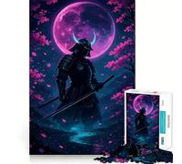 Puzzle da 1000 pezzi "Samurai sotto la luna" per ragazzi, stimola la memoria, ideale per il tempo libero a casa, per assemblare immagini e creare un regalo perfetto (38x26cm)