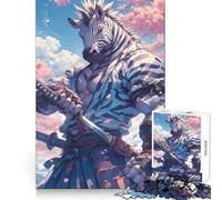 Puzzle da 1000 pezzi Samurai Zebra Sakura per adulti, gioco di abilità mentale, relax, design, assemblaggio, pezzo da collezione (38x52cm)