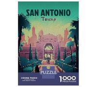 Puzzle Da 1000 Pezzi - San Antonio Texas Mosaic Art Puzzle Per Adolescenti Gioco Rompicapo Antistress Offerta Regalo Per Tutta La Famiglia 52x38cm/1000pcs