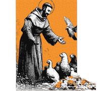 Puzzle da 1000 pezzi "San Francesco d'Assisi", puzzle di difficoltà elevata, gioco educativo, giocattolo, decorazione per la famiglia (75x50 cm)