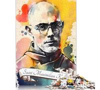 Puzzle da 1000 pezzi "San Massimiliano Kolbe" per adulti, difficoltà alta, gioco educativo, giocattolo, regalo di Natale (38x26 cm)
