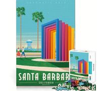 Puzzle da 1000 pezzi Santa Barbara California,incastro perfetto,gioco di abilità artistica e di pensiero,ideale per momenti di relax e come regalo di Natale (38x26cm)