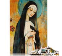 Puzzle da 1000 pezzi "Santa Chiara d'Assisi" per adulti, difficoltà alta, rafforza i rapporti tra i membri della famiglia (38x26 cm)