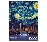 Puzzle Da 1000 Pezzi Santiago Chile Starry Night Art Puzzle Per Adulti Giochi Rilassanti Sfida Difficile Divertimento A Casa Attività, 38x26cm/1000pcs