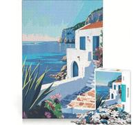 Puzzle da 1000 pezzi Santorini, Grecia, gioco rompicapo, sfida impegnativa, ideale come regalo per tutta la famiglia 38x52cm
