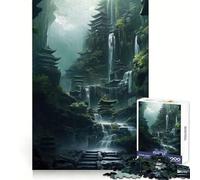 Puzzle da 1000 pezzi "Santuario delle Cascate" per ragazzi, gioco di puzzle interattivo e divertente, con tagli netti e oggetti da collezione (38x52cm)