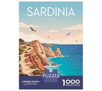 Puzzle Da 1000 Pezzi Sardinia Italy Coastal Landscape Puzzle Per Adulti Gioco Pratico Sfida Difficile Interazione Genitore-figlio 70x50cm/1000pcs