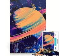 Puzzle da 1000 pezzi "Saturno nello spazio" per adulti, gioco intelligente con elementi decorativi, ideale per la casa e per divertirsi con i bordi affilati (50x75cm)