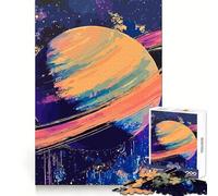 Puzzle da 1000 pezzi "Saturno nello spazio" per adulti, gioco intelligente con elementi decorativi, ideale per la casa e per divertirsi con i bordi affilati (50x75cm)