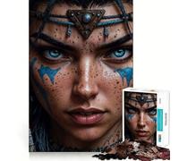 Puzzle da 1000 pezzi "Savage Warrior Queen" per adulti, ideale come regalo per sviluppare la logica e la capacità di completare i puzzle con calma e precisione (50x75cm) Regalo elegante