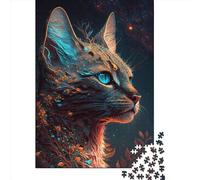 Puzzle da 1000 pezzi Savannah Cat Mythos Puzzle quadrati creativi per adulti e puzzle di carta Gioco impegnativo 38x26 cm/1000 pezzi