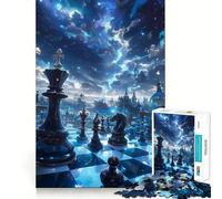 Puzzle da 1000 pezzi Scacchi nello spazio Galassia Taglio preciso Arte Gioco creativo per la mente Gioco rilassante Regalo di compleanno Hobby (38x26cm)