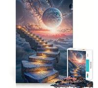 Puzzle da 1000 pezzi "Scala Celeste",con incastri perfetti,divertente gioco di logica,gioco casual,decorazione natalizia (38x26cm)