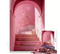 Puzzle da 1000 pezzi "Scala Rosa" per adulti, gioco intelligente, divertente e con bordi affilati, ideale per i desideri di Babbo Natale (38x52cm)