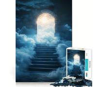 Puzzle da 1000 pezzi "Scala verso il Paradiso" per adulti, gioco intelligente antistress, assemblaggio con motivo a sorpresa natalizio 38x26cm