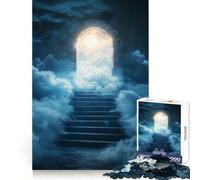 Puzzle da 1000 pezzi "Scala verso il Paradiso" per adulti, gioco intelligente antistress, assemblaggio con motivo a sorpresa natalizio 38x26cm