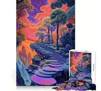 Puzzle da 1000 pezzi "Scala verso il Surreale" per adolescenti, stimola la memoria, allevia lo stress, taglio di alta qualità, regalo prezioso 38x26cm