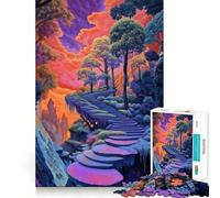 Puzzle da 1000 pezzi "Scala verso il Surreale" per adolescenti, stimola la memoria, allevia lo stress, taglio di alta qualità, regalo prezioso 38x26cm