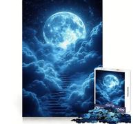 Puzzle da 1000 pezzi "Scala verso la Luna" per adulti e ragazzi, gioco mentale rilassante e di alta qualità, regalo perfetto 38x52cm