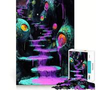 Puzzle da 1000 pezzi "Scala verso l'ignoto" per adulti, gioco intelligente per interni, taglio liscio, Babbo Natale, scegli il tuo desiderio 38x26cm