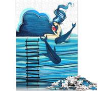 Puzzle da 1000 pezzi "Scale verso l'oceano" per adulti e puzzle in legno, gioco educativo per famiglie, 1000 pezzi (75x50 cm)